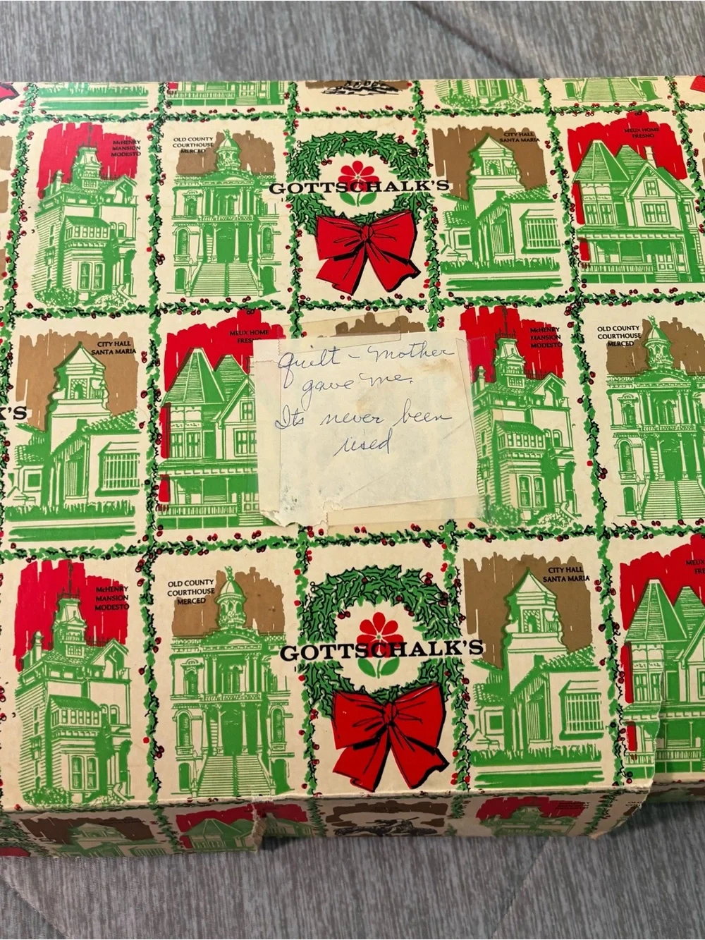 Vintage 1930s Handmade Double Wedding Ring Pattern Quilt (86